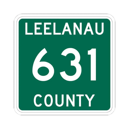 Michigan 631 Leelanau County (Michigan) (Road Sign) STICKER Vinyl Kiss-Cut Decal - The Sticker Space