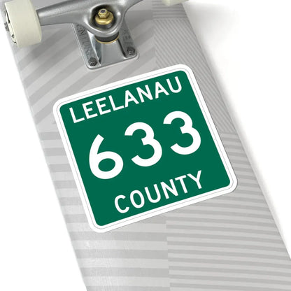 Michigan 633 Leelanau County (Michigan) (Road Sign) STICKER Vinyl Kiss-Cut Decal - The Sticker Space