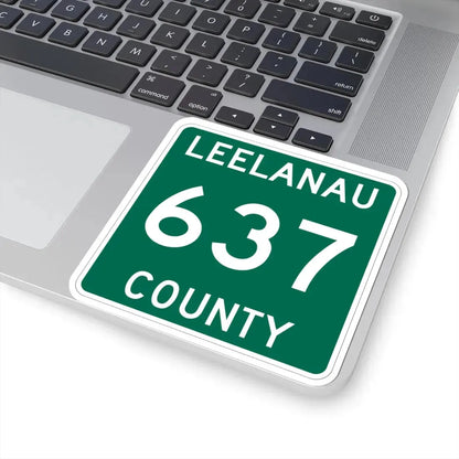 Michigan 637 Leelanau County (Michigan) (Road Sign) STICKER Vinyl Kiss-Cut Decal - The Sticker Space