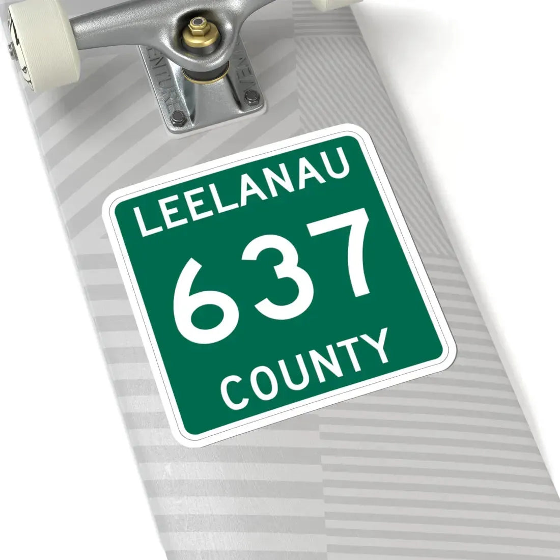 Michigan 637 Leelanau County (Michigan) (Road Sign) STICKER Vinyl Kiss-Cut Decal - The Sticker Space