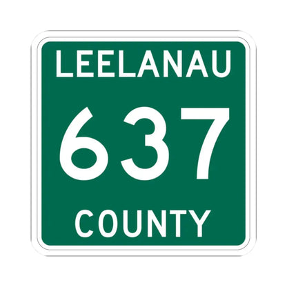 Michigan 637 Leelanau County (Michigan) (Road Sign) STICKER Vinyl Kiss-Cut Decal - The Sticker Space