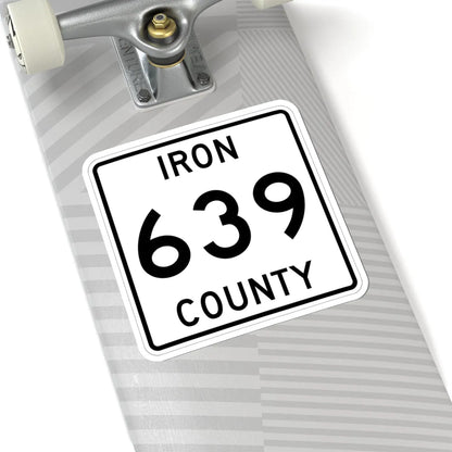 Michigan 639 Iron County (Michigan) (Road Sign) STICKER Vinyl Kiss-Cut Decal - The Sticker Space