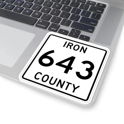 Michigan 643 Iron County (Michigan) (Road Sign) STICKER Vinyl Kiss-Cut Decal - The Sticker Space