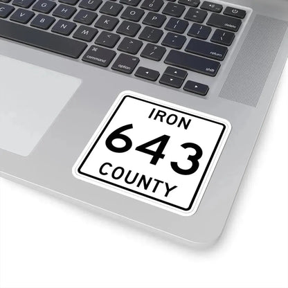Michigan 643 Iron County (Michigan) (Road Sign) STICKER Vinyl Kiss-Cut Decal - The Sticker Space