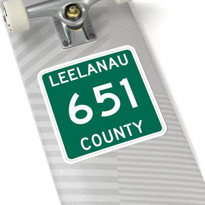Michigan 651 Leelanau County (Michigan) (Road Sign) STICKER Vinyl Kiss-Cut Decal - The Sticker Space