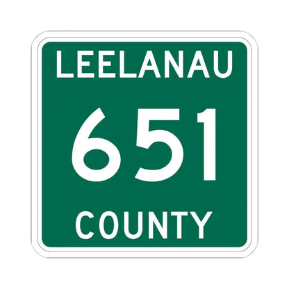 Michigan 651 Leelanau County (Michigan) (Road Sign) STICKER Vinyl Kiss-Cut Decal - The Sticker Space