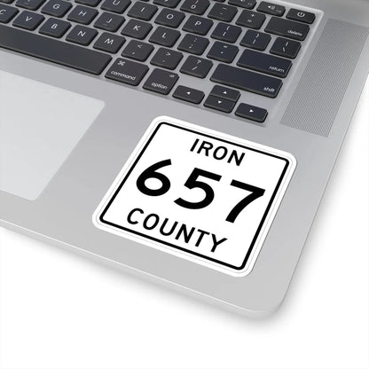 Michigan 657 Iron County (Michigan) (Road Sign) STICKER Vinyl Kiss-Cut Decal - The Sticker Space