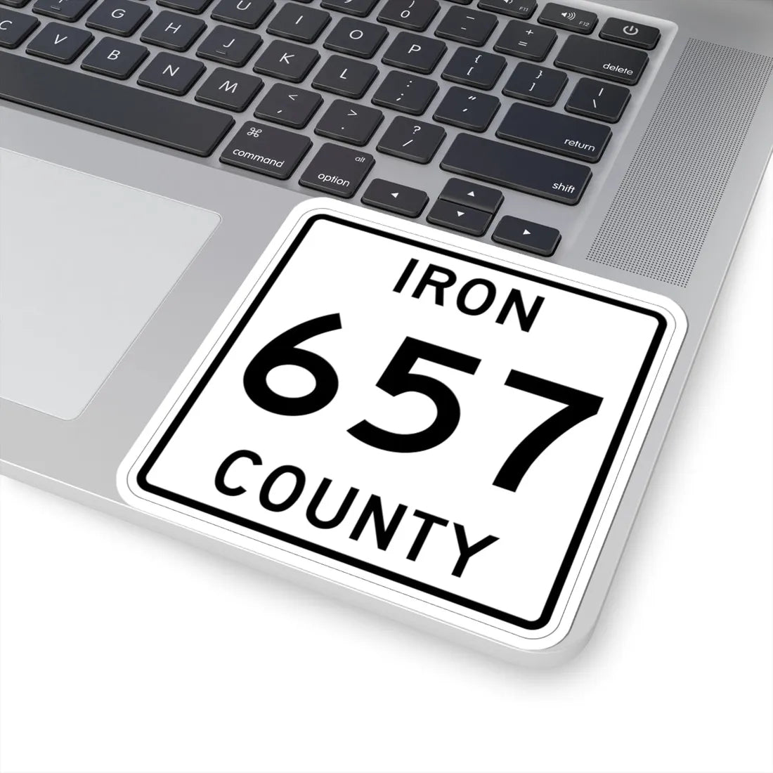 Michigan 657 Iron County (Michigan) (Road Sign) STICKER Vinyl Kiss-Cut Decal - The Sticker Space