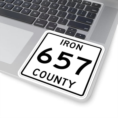 Michigan 657 Iron County (Michigan) (Road Sign) STICKER Vinyl Kiss-Cut Decal - The Sticker Space