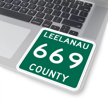 Michigan 669 Leelanau County (Michigan) (Road Sign) STICKER Vinyl Kiss-Cut Decal - The Sticker Space