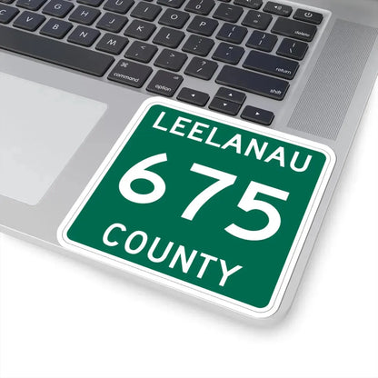 Michigan 675 Leelanau County (Michigan) (Road Sign) STICKER Vinyl Kiss-Cut Decal - The Sticker Space