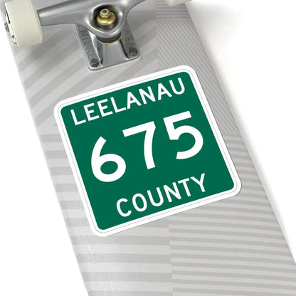 Michigan 675 Leelanau County (Michigan) (Road Sign) STICKER Vinyl Kiss-Cut Decal - The Sticker Space