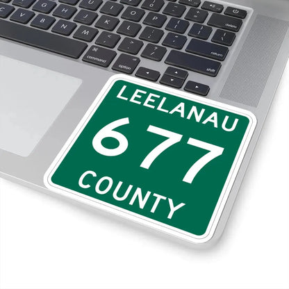 Michigan 677 Leelanau County (Michigan) (Road Sign) STICKER Vinyl Kiss-Cut Decal - The Sticker Space