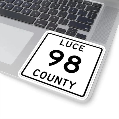 Michigan 98 Luce County (Michigan) (Road Sign) STICKER Vinyl Kiss-Cut Decal - The Sticker Space