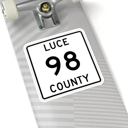 Michigan 98 Luce County (Michigan) (Road Sign) STICKER Vinyl Kiss-Cut Decal - The Sticker Space