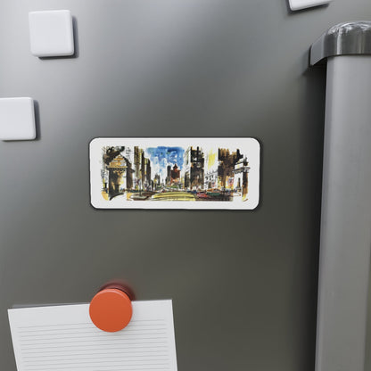 Michigan Avenue North of the Bridg (Magazine Illustration) Refrigerator Magnet