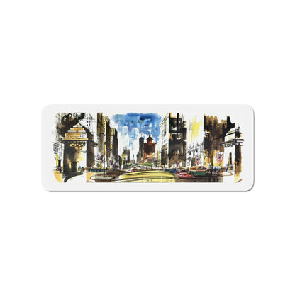 Michigan Avenue North of the Bridg (Magazine Illustration) Refrigerator Magnet