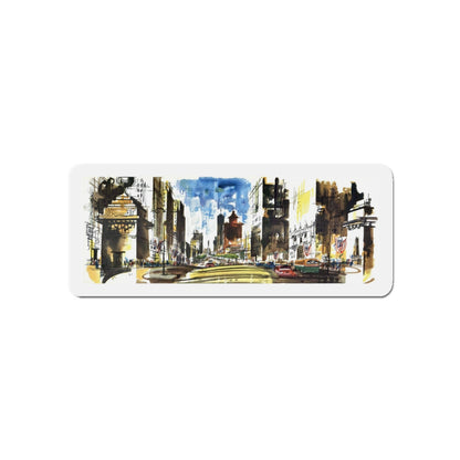 Michigan Avenue North of the Bridg (Magazine Illustration) Refrigerator Magnet