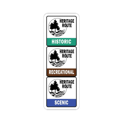 Michigan Heritage Routes stacked (Michigan) (Road Sign) STICKER Vinyl Kiss-Cut Decal 6 Inch White - The Sticker Space