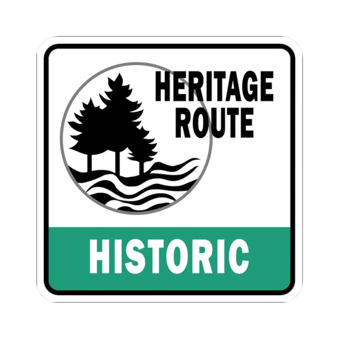 Michigan Historic Heritage Route (Michigan) (Road Sign) STICKER Vinyl Kiss-Cut Decal 2 Inch White - The Sticker Space