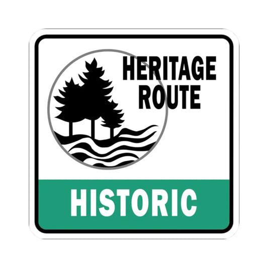 Michigan Historic Heritage Route (Michigan) (Road Sign) STICKER Vinyl Kiss-Cut Decal 2 Inch White - The Sticker Space