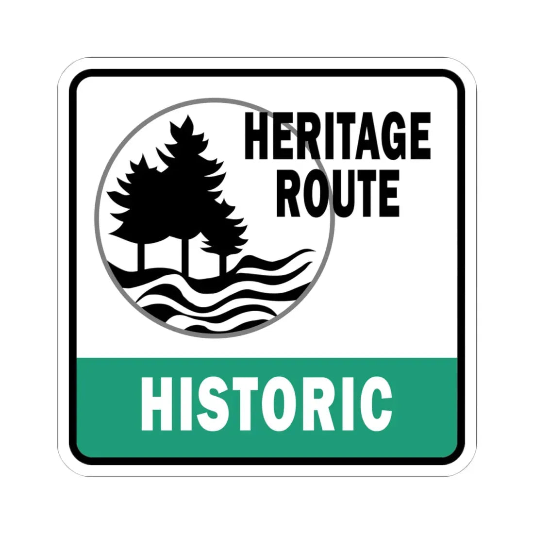 Michigan Historic Heritage Route (Michigan) (Road Sign) STICKER Vinyl Kiss-Cut Decal 4 Inch White - The Sticker Space