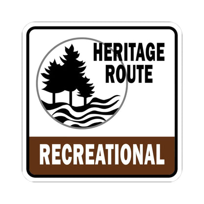 Michigan Recreational Heritage Route (Michigan) (Road Sign) STICKER Vinyl Kiss-Cut Decal 3 Inch White - The Sticker Space