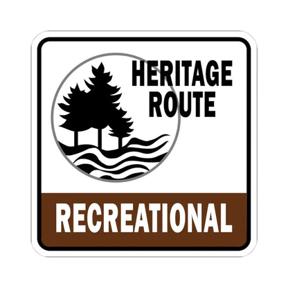 Michigan Recreational Heritage Route (Michigan) (Road Sign) STICKER Vinyl Kiss-Cut Decal 4 Inch White - The Sticker Space