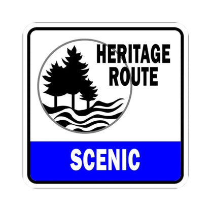 Michigan Scenic Heritage Route (Michigan) (Road Sign) STICKER Vinyl Kiss-Cut Decal 2 Inch White - The Sticker Space
