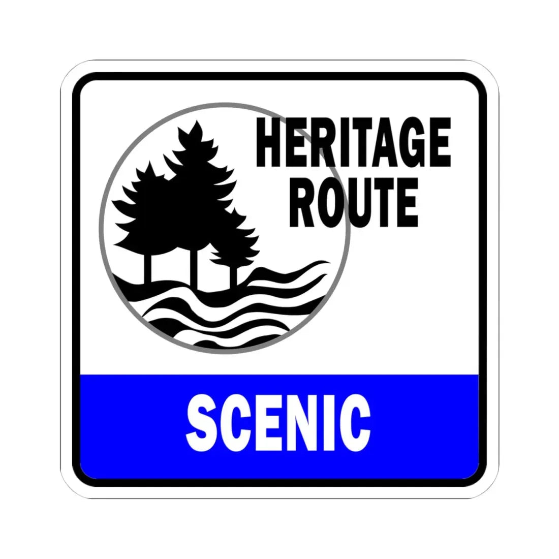 Michigan Scenic Heritage Route (Michigan) (Road Sign) STICKER Vinyl Kiss-Cut Decal 4 Inch White - The Sticker Space