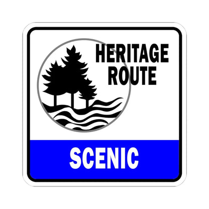 Michigan Scenic Heritage Route (Michigan) (Road Sign) STICKER Vinyl Kiss-Cut Decal 4 Inch White - The Sticker Space