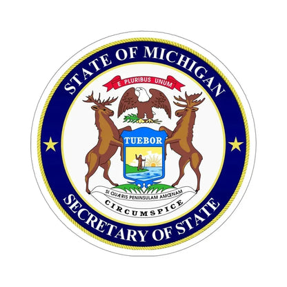 Michigan Secretary of State STICKER Vinyl Die-Cut Decal 5 Inch - The Sticker Space