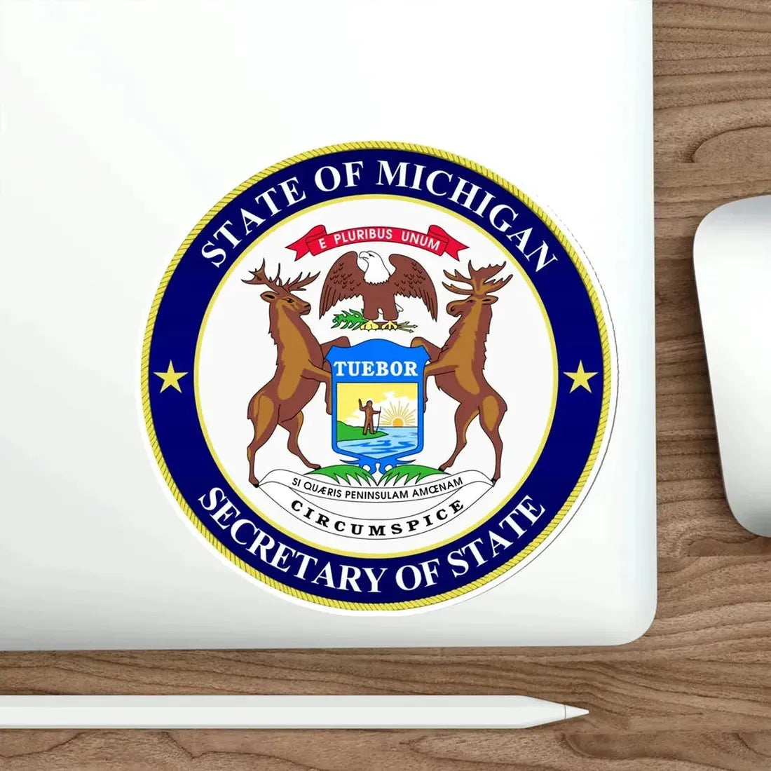 Michigan Secretary of State STICKER Vinyl Die-Cut Decal - The Sticker Space