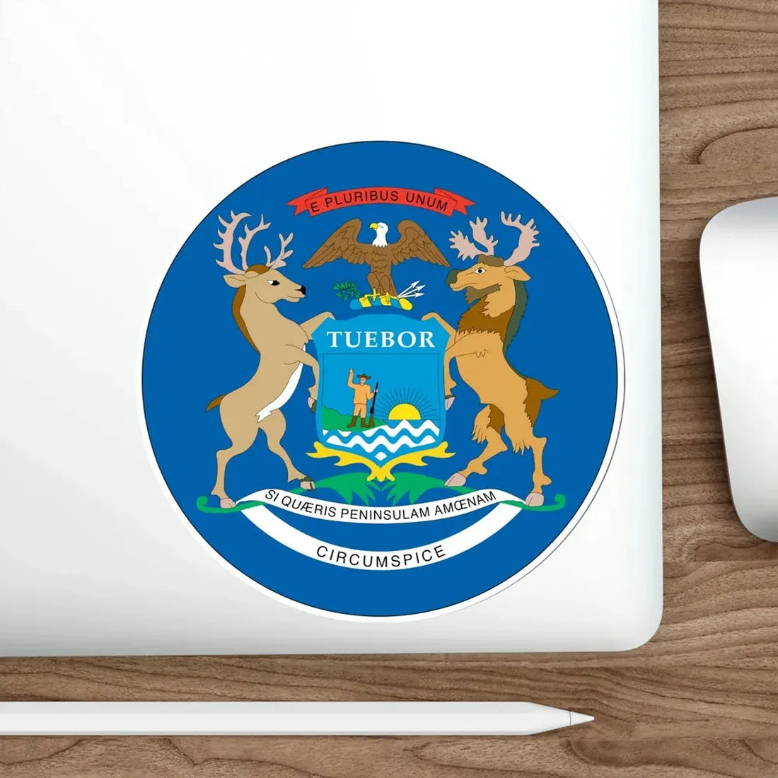 Michigan State Seal NARA STICKER Vinyl Die-Cut Decal - The Sticker Space