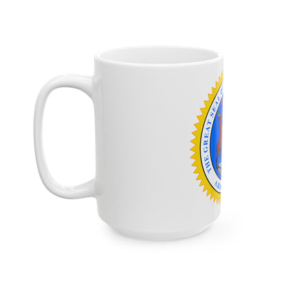 Michigan State Seal - White Coffee Mug-The Sticker Space