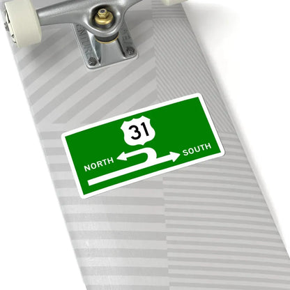 MichiganLeftSign (Michigan) (Road Sign) STICKER Vinyl Kiss-Cut Decal - The Sticker Space