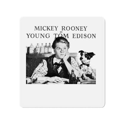 Mickey Rooney as Young Tom Edison, Woman's Home Companion, April 1940 (Magazine Illustration) Refrigerator Magnet - The Sticker Space