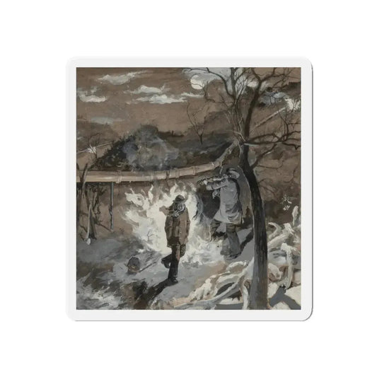 Mickey's Dance with the Dutchman, Scribner's magazine interior illustration (Magazine Illustration) Refrigerator Magnet 6 Inch Die-Cut - The Sticker Space