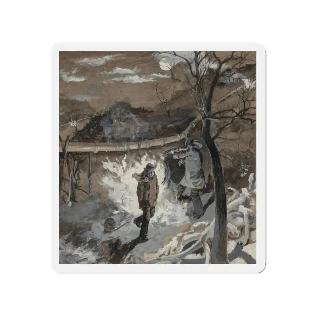 Mickey's Dance with the Dutchman, Scribner's magazine interior illustration (Magazine Illustration) Refrigerator Magnet - The Sticker Space