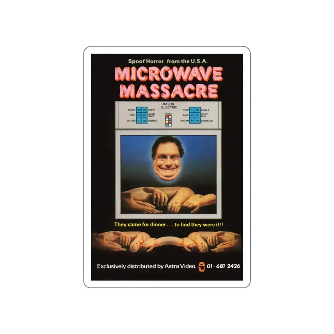 MICROWAVE MASSACRE (2) 1979 Movie Poster STICKER Vinyl Die-Cut Decal 3 Inch - The Sticker Space