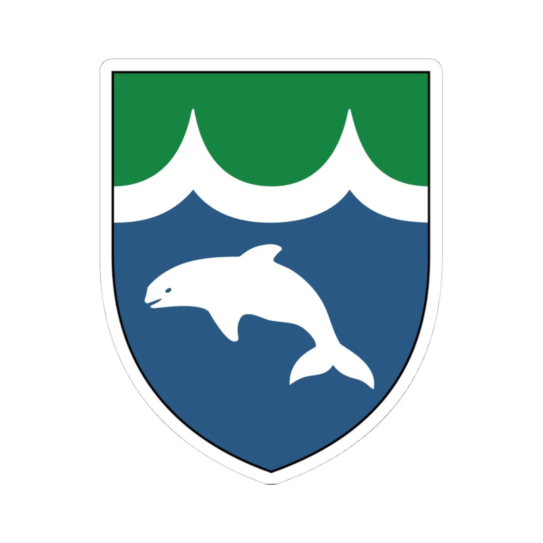 Middelfart Kommune coa (Denmark) (Coat of Arms) STICKER Vinyl Kiss-Cut Decal 4 Inch White - The Sticker Space