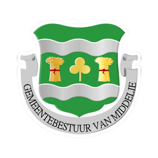 Middelie wapen 1891 (Netherlands) (Coat of Arms) STICKER Vinyl Kiss-Cut Decal 2 Inch White - The Sticker Space