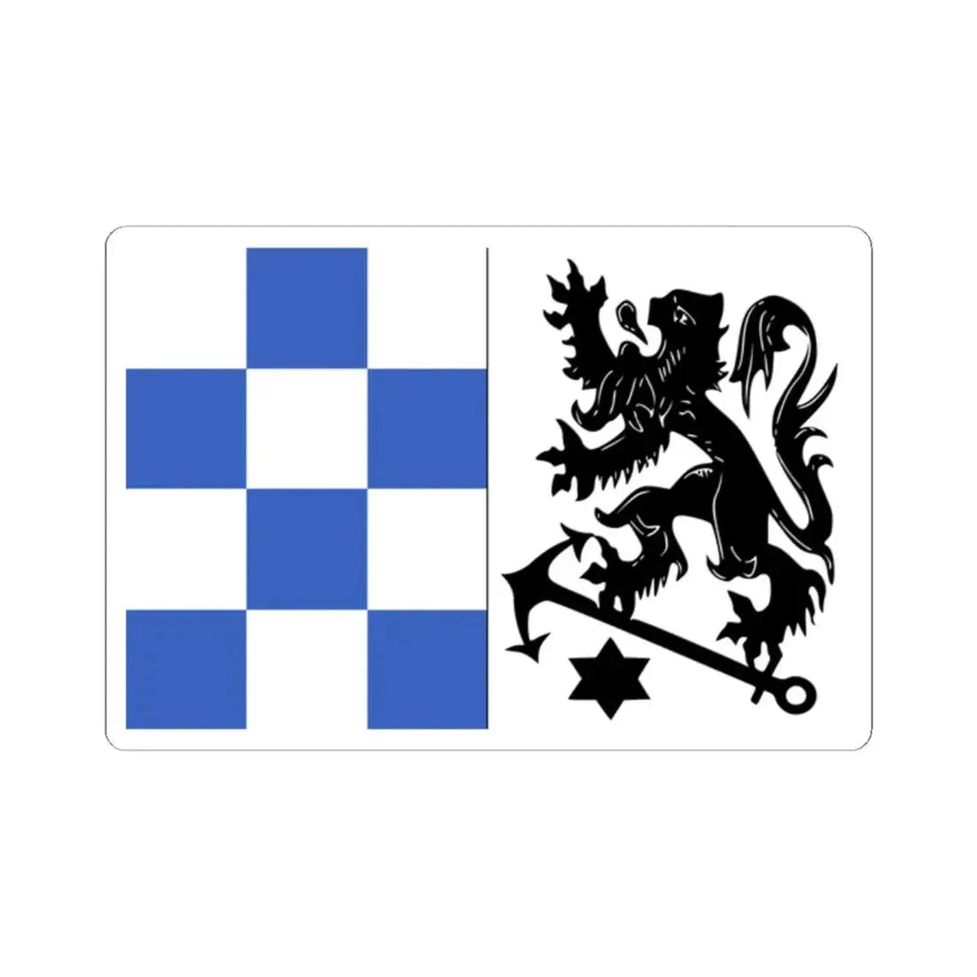 Middelkerke vlag (Belgium) STICKER Vinyl Kiss-Cut Decal 2 Inch White - The Sticker Space