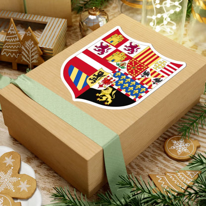 Middle Arms of Charles I of Spain Charles V as Holy Roman Emperor-Middle 1530-1556 (Spain) (Coat of Arms) STICKER Vinyl Kiss-Cut Decal - The Sticker Space