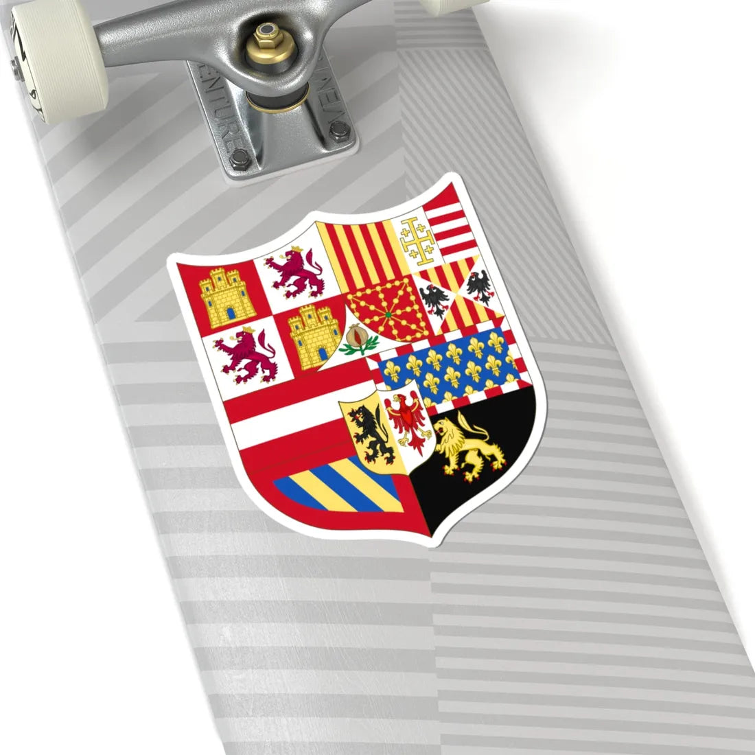 Middle Arms of Charles I of Spain Charles V as Holy Roman Emperor-Middle 1530-1556 (Spain) (Coat of Arms) STICKER Vinyl Kiss-Cut Decal - The Sticker Space