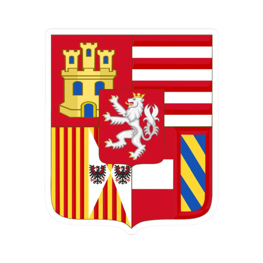 Middle Arms of Charles VI Holy Roman Emperor (Austria) (Coat of Arms) STICKER Vinyl Kiss-Cut Decal 2 Inch White - The Sticker Space