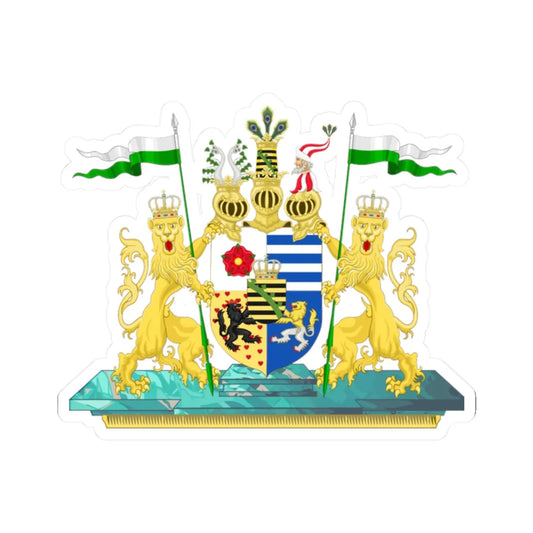 Middle Arms of the Duchy of Saxe-Altenburg (Germany) (Coat of Arms) STICKER Vinyl Kiss-Cut Decal 2 Inch White - The Sticker Space