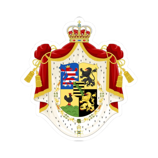 Middle Arms of the Duchy of Saxe-Coburg and Gotha (Germany) (Coat of Arms) STICKER Vinyl Kiss-Cut Decal 2 Inch White - The Sticker Space