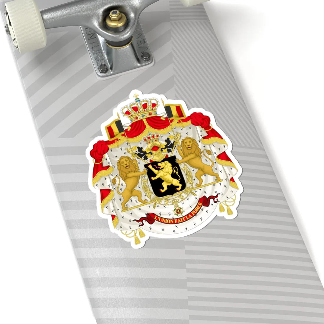 Middle coat of arms of Belgium (Belgium) (Coat of Arms) STICKER Vinyl Kiss-Cut Decal - The Sticker Space