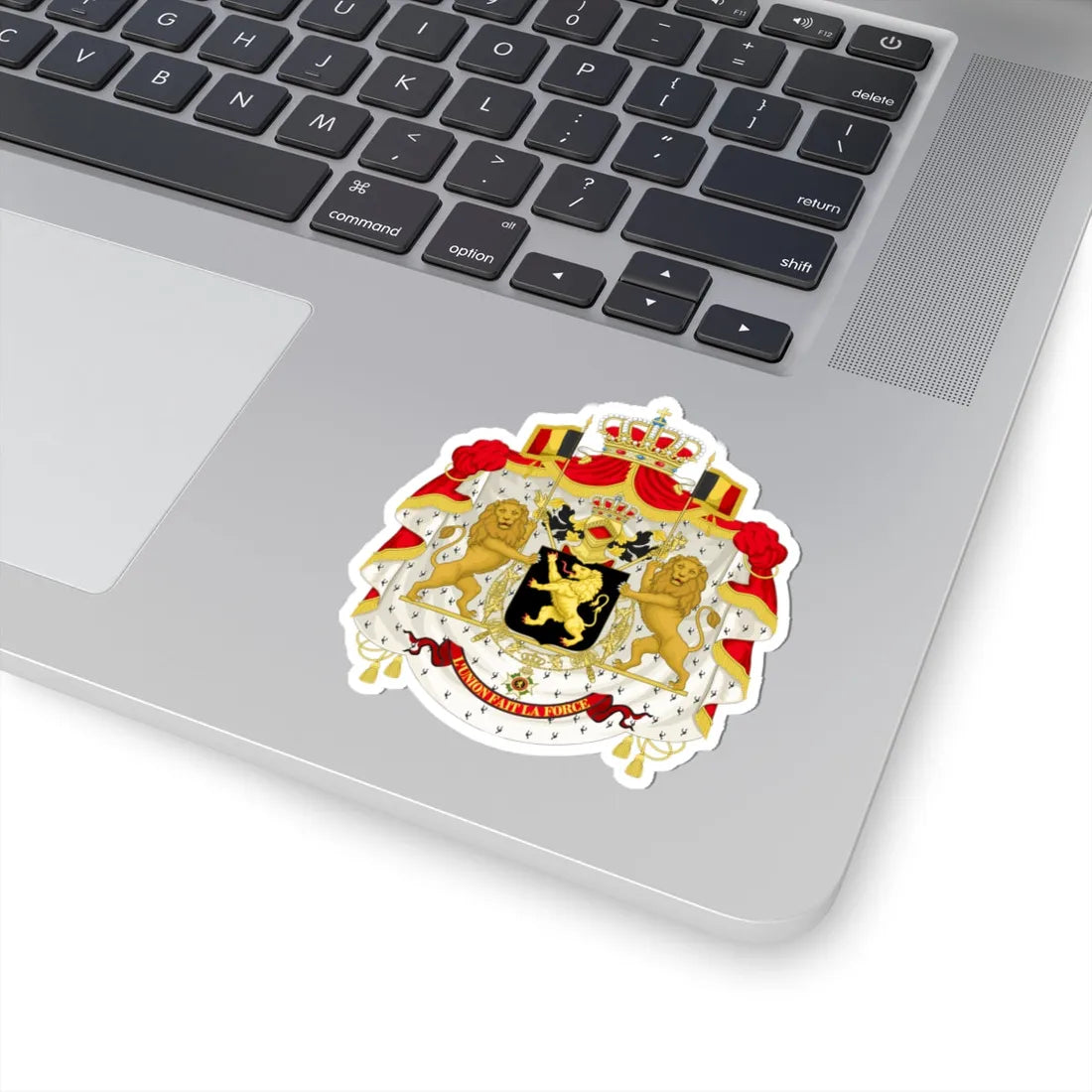 Middle coat of arms of Belgium (Belgium) (Coat of Arms) STICKER Vinyl Kiss-Cut Decal - The Sticker Space